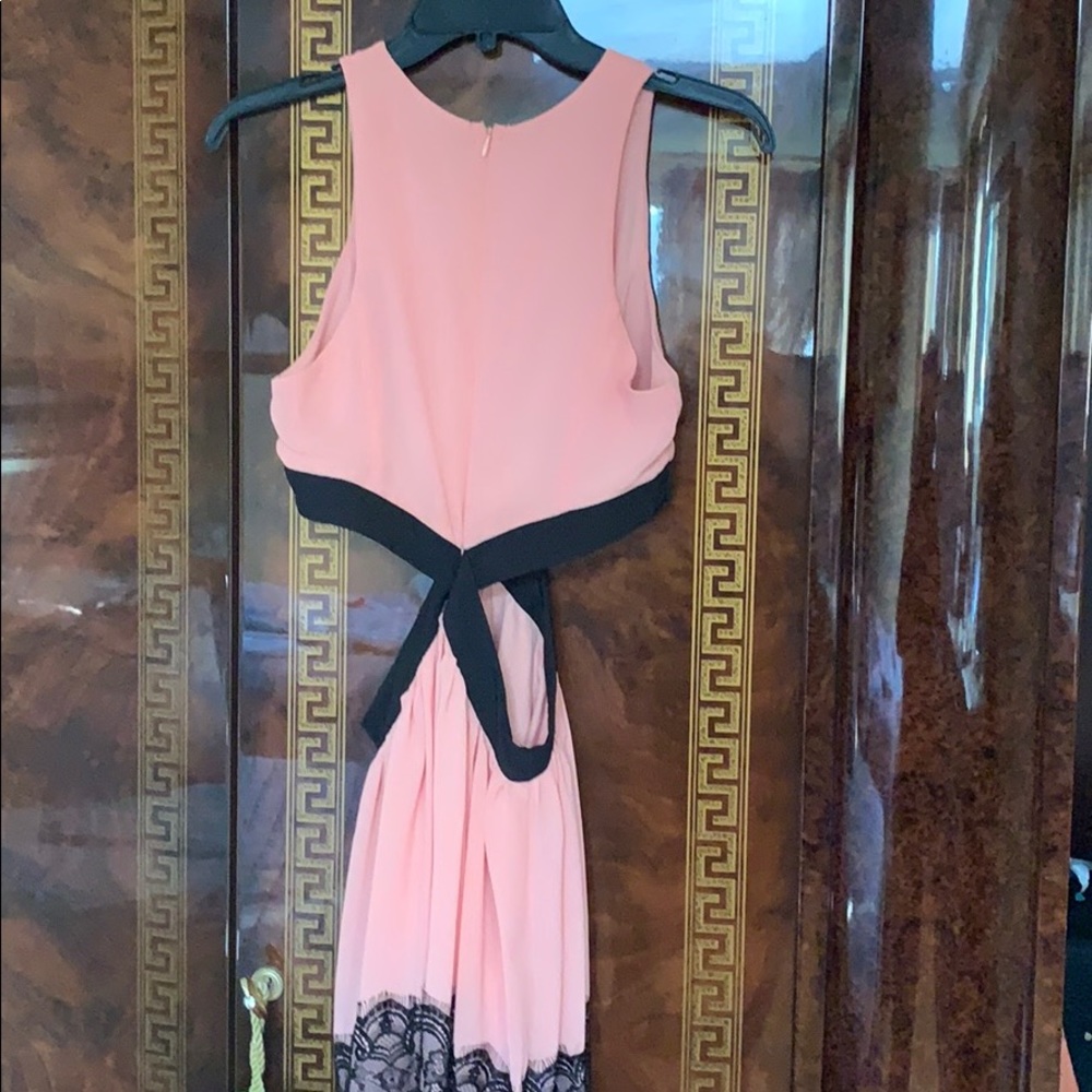 Pink sexy cut out dress